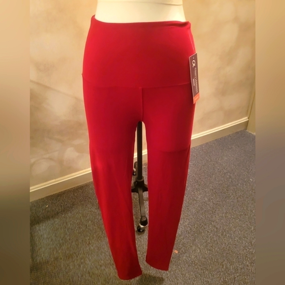 Women's Leggings High Waist Full Length in Marsala 3 Pack